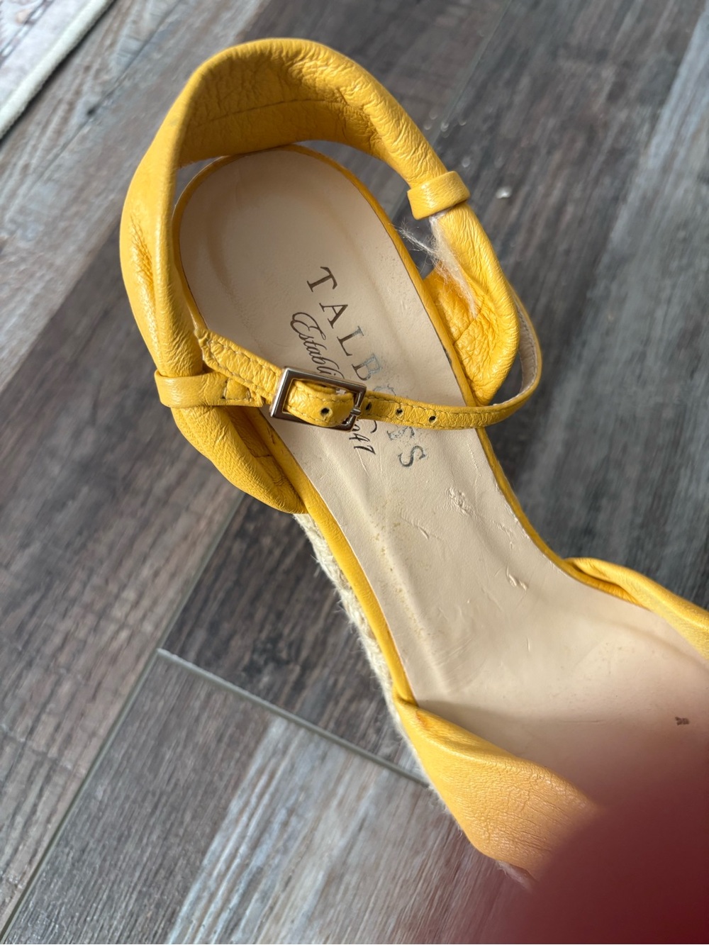 Talbots Yellow Bow Espadrille Wedge Sandals - Picture 6 of 6